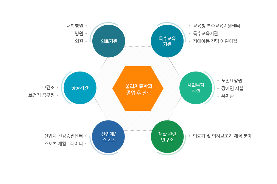 울산대학교 물리치료학과 졸업후 진로 안내로 자세한 사항은 하단 졸업 후 진로 참고